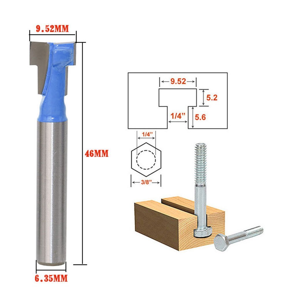 Power Tools Router - A11I 1/4 Zoll Schaft T-Slot Cutter