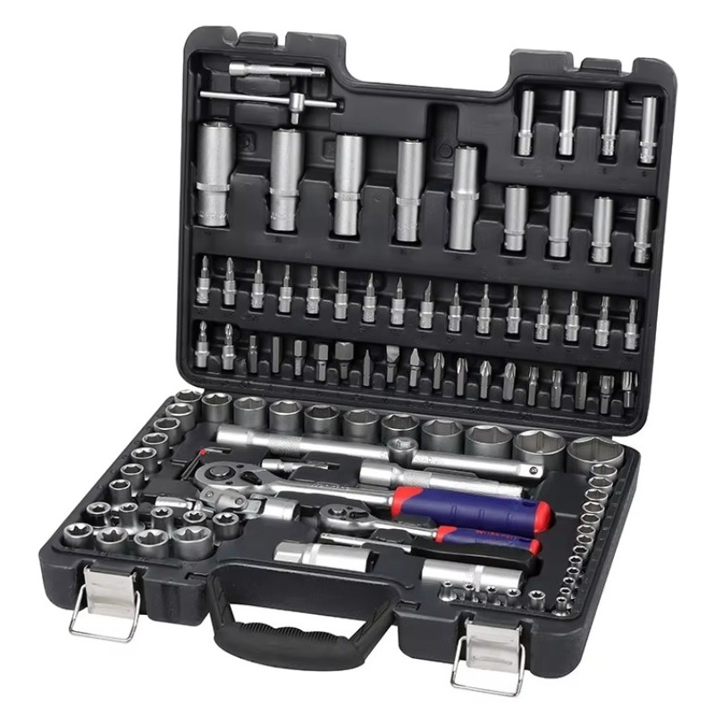 Power Tools Kits - 108-teiliges Professionelles Mechaniker-Werkzeugset, CRV-Stahl Schraubenschlüssel-Steckschlüsselsatz im