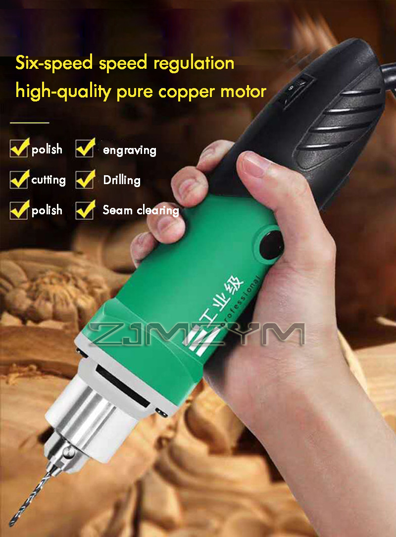 Power Tools Router - 6-Positionen-Hochleistungs-Graveur mit variabler Geschwindigkeit, elektrische Bohrmaschine,