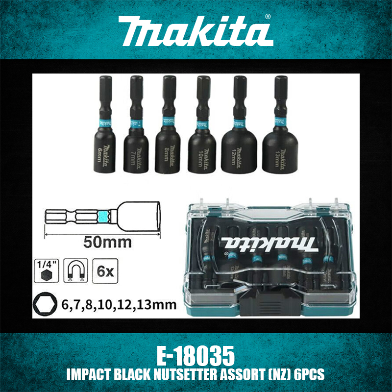 Power Tools Nz - Makita E-18035 IMPACT BLACK Nutsetter-Sortiment (Nz)