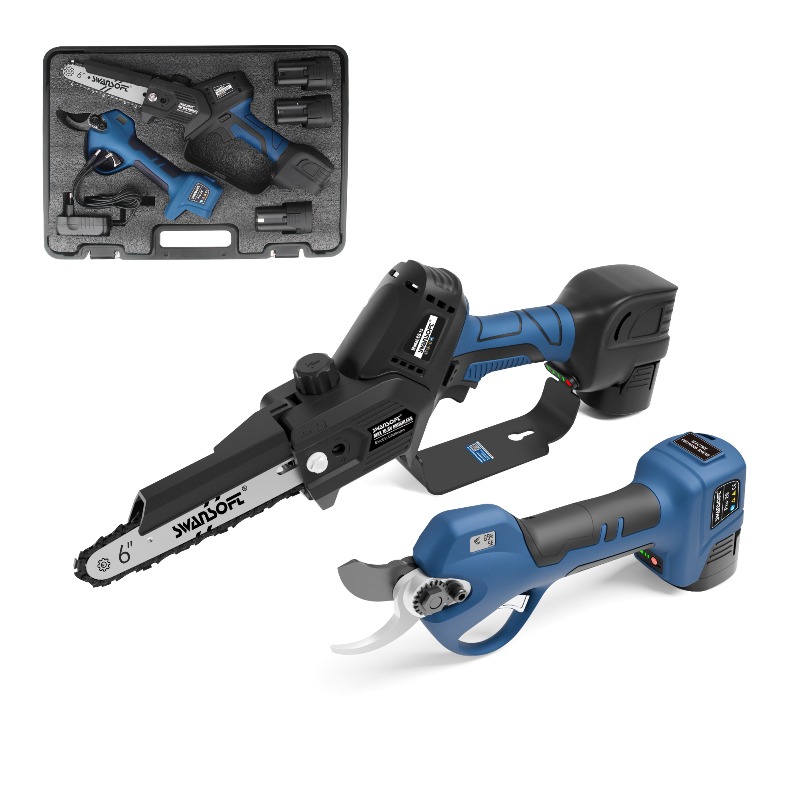 Power Tools Kits - 【Bestseller】Kabelloses, bürstenloses, elektrisches Gartenscheren- und Kettensägen-Kombinationsset,