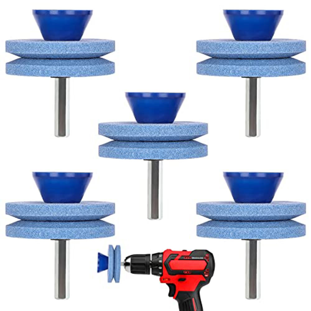 Power Tools Router - Universelles Rasenmäher-Klingenschärfset - Schleifsteinrad für Messerkanten-Mäher-Schärfung