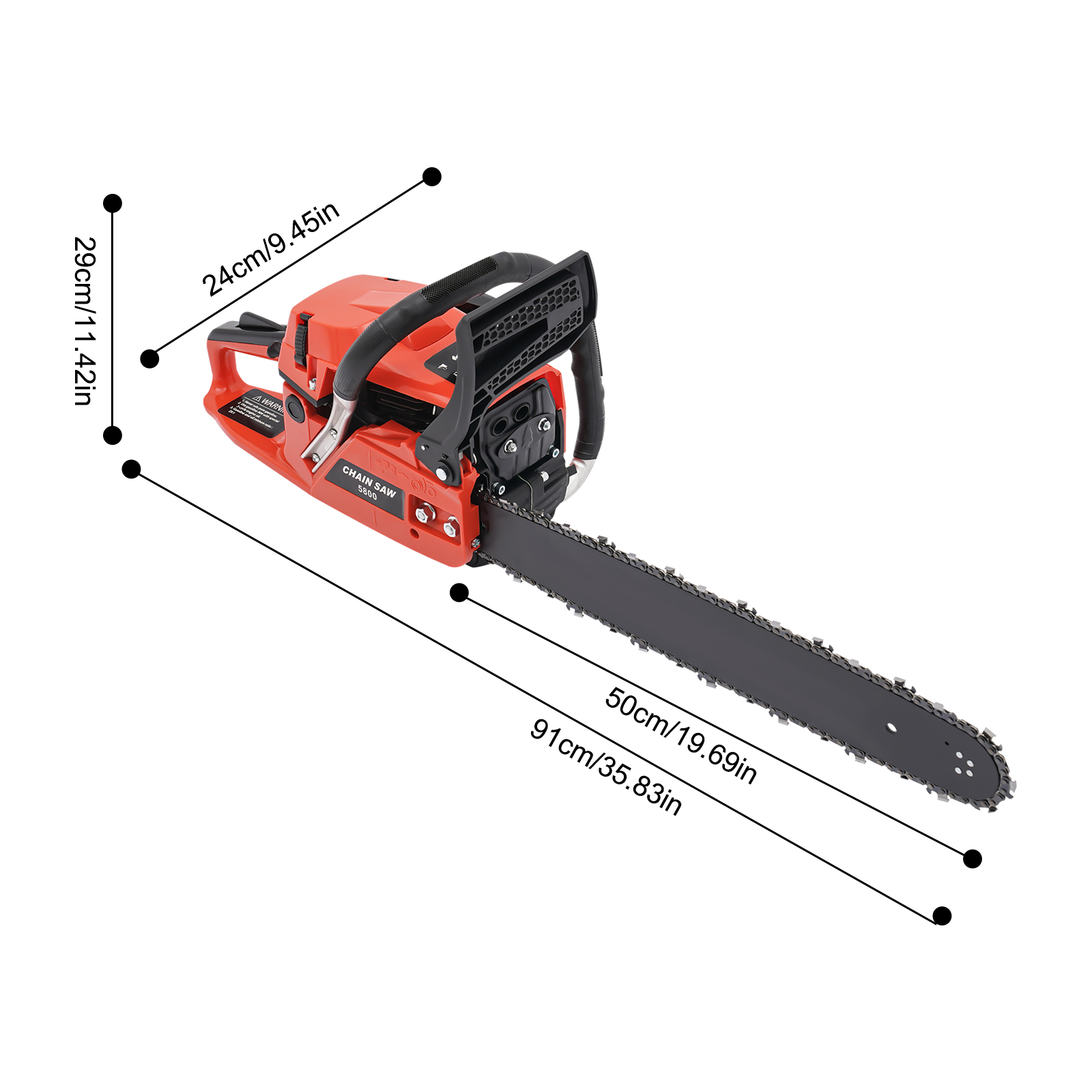 58cc 20-Zoll Benzin-Kettensäge – Power Tools Aeg Bewertung und Preis